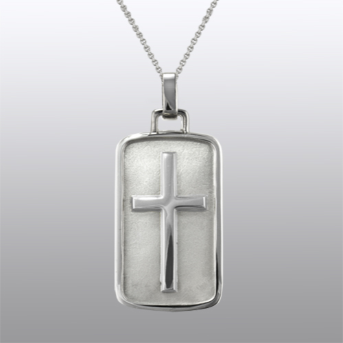 Petite Dog Tag Cross VP1016SS